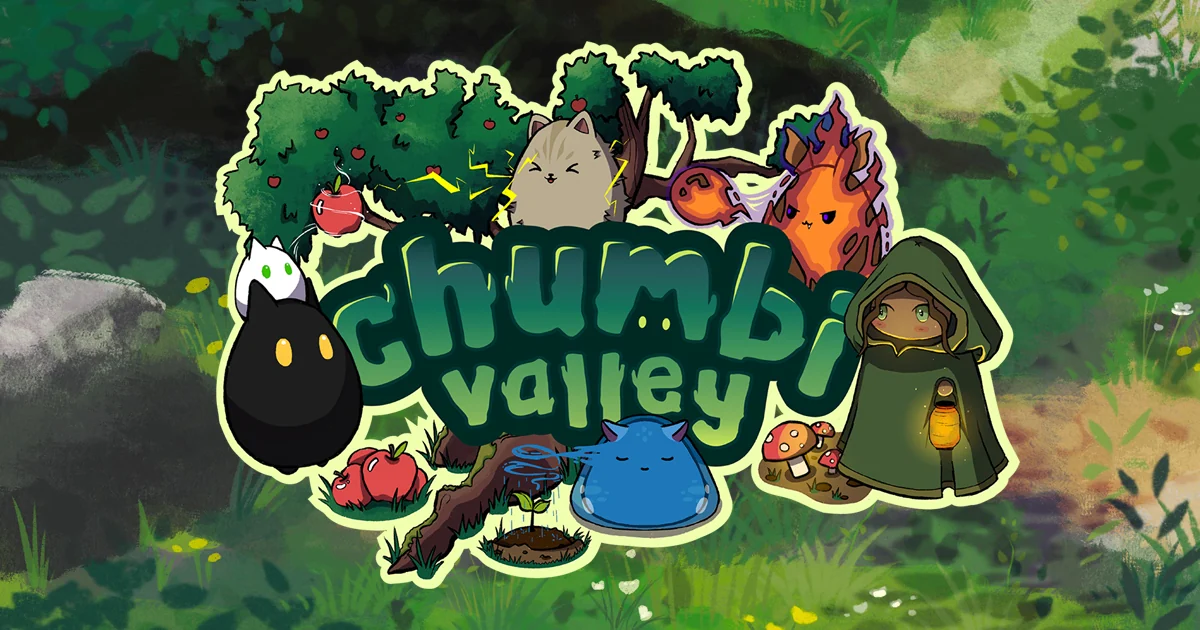 Chumbi Valley key art with Chumbi creatures and the game logo